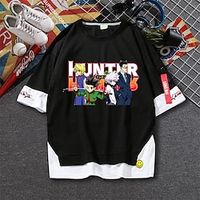 Inspired by Hunter X Hunter Hisoka Gon Freecss Killua Zoldyck T-shirt Cartoon 100% Polyester Anime Fake two piece Harajuku Street Style T-shirt For Men's / Women's / Couple's miniinthebox - thumbnail