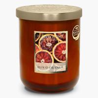 HEART & HOME Large Blood Orange Glass Candle - 340 gms