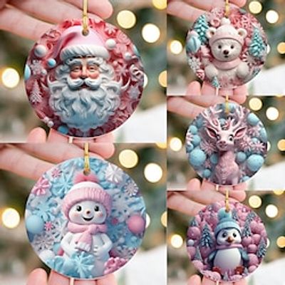 Christmas Decorations Pendants, Christmas Tree Decorations, Christmas Elk, Snowman, Penguin for Xmas Party Decoration Xmas Tree Decor miniinthebox