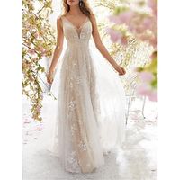 Women's Prom Dress Party Dress Lace Dress Long Dress Maxi Dress White Sleeveless Floral Lace Spring Fall Winter V Neck Fashion Winter Dress Wedding Guest Birthday 2023 S M L XL Lightinthebox - thumbnail