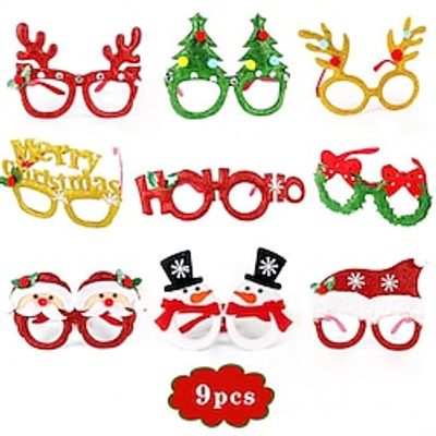 Christmas Decorations Glasses Set Adults And Children's Christmas Gifts Hats Headbands And Clapping Rings Lightinthebox