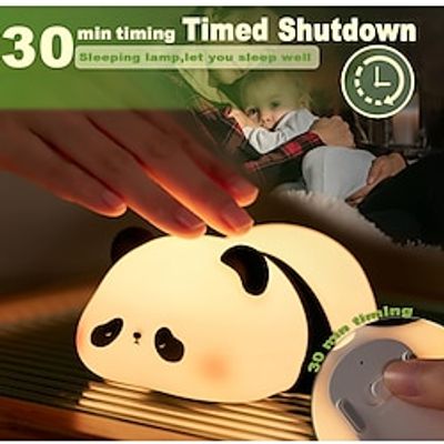 Paipai Led internet celebrity giant panda night light silicone lamp night light creative gift to heal, cute and relieve stress Lightinthebox