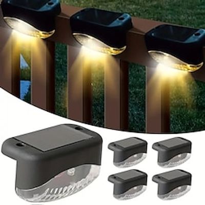 4pcs Solar Outdoor Deck Lights Waterproof Courtyard Garden Scenic Villa Park Light Balcony Stairs Wall And Railings Decorated With Solar Night Lights miniinthebox 4pcs Solar Outdoor Deck Lights Waterproof Courtyard Garden Scenic Villa Park Light Balcony Stairs Wall And Railings Decorated With Solar Night Lights miniinthebox