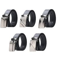 Men Belt Male Genuine Leather Belt Men Strap Belts For Men Automatic Buckle Black Men's Belts Cummerbunds cinturon hombre Lightinthebox - thumbnail