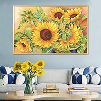 Hand Painted Canvas sunflower oil painting Flower Art painting hand painted Abstract Landscape Texture Oil Painting Sunflower Planting wall Painting Bedside Painting Bedroom Art Spring decor Lightinthebox