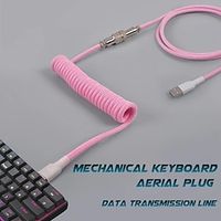 59 USB A to Type-C Mechanical Keyboard Cable with GX12 Aviation Socket - Colorful amp; Durable miniinthebox