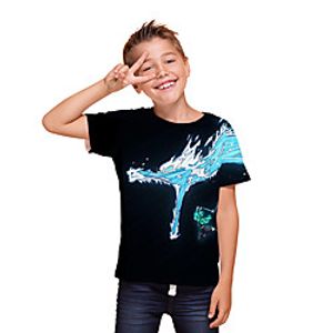 Kids Boys' T shirt Tee Blouse Short Sleeve Anime Cartoon 3D Print Print Black Children Tops Summer Spring  Summer Streetwear Casual  Daily Children's Day Tailored Fit Loose Lightinthebox