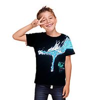 Kids Boys' T shirt Tee Blouse Short Sleeve Anime Cartoon 3D Print Print Black Children Tops Summer Spring  Summer Streetwear Casual  Daily Children's Day Tailored Fit Loose Lightinthebox - thumbnail
