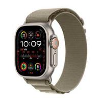 Apple Watch Ultra 2 GPS + Cellular, 49mm Titanium Case with Olive Alpine Loop - Small (MREX3AE/A)