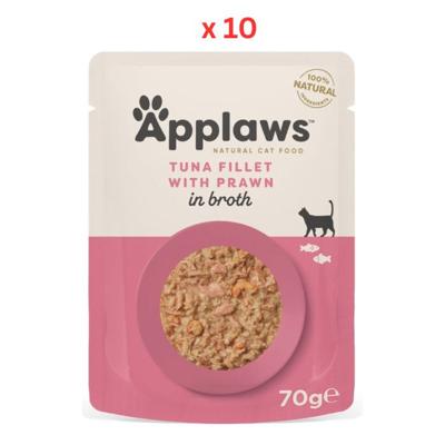 Applaws Cat Tuna with Prawn Pouch 10X70g