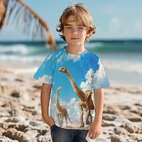 Boys 3D Animal Dinosaur Tee Short Sleeve Summer Active Daily Animals Polyester Kids 3-12 Years Outdoor Birthday Casual Lightinthebox