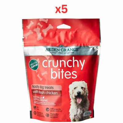 Arden Grange Crunchy Bites Chicken Dog Treats 225G (Pack of 5)