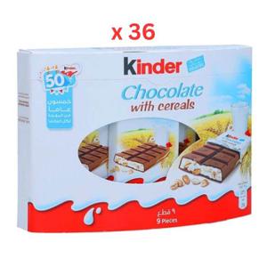 Kinder Chocolate Cereals 23.5g, Box Of 36pcs