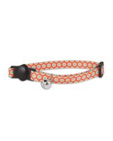 Petmate Aspen Pet Cat Collar 0.37 x 8 to 12 inch Retro Flower Orange