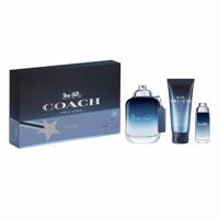 Coach New York Blue 3Pcs (Edt 100Ml+Edt 15Ml+Shower Gel 100Ml)Set