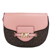 Michael Kors Reed Small Primrose Signature PVC Flap Saddle Crossbody Bag - 90163