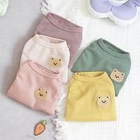 Dog Cat Vest Bear Adorable Stylish Ordinary Casual Daily Outdoor Casual Daily Dog Clothes Puppy Clothes Dog Outfits Soft Yellow Pink Purple Costume for Girl and Boy Dog Cotton S M L XL XXL miniinthebox - thumbnail