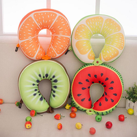 Fruit U Shaped Memory Foam Cushion Kiwi Watermelon Orange Lemon Neck Pillows Travel