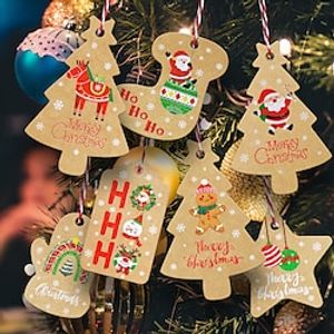 50100150pcsset Greeting Card Christmas Gift Tags With String Christmas Hanging Tags With Santa Claus Perfect Christmas Wrapping Holiday Home Decor. Lightinthebox