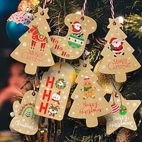 50100150pcsset Greeting Card Christmas Gift Tags With String Christmas Hanging Tags With Santa Claus Perfect Christmas Wrapping Holiday Home Decor. Lightinthebox - thumbnail