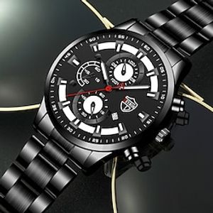 DEYROS Brand  Men's Watch Fashion Stainless Steel Calendar Glow Quartz Watch miniinthebox