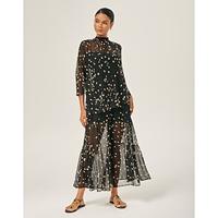 Flowing Asymmetric Polka Dot Chiffon Set