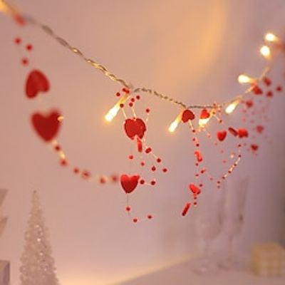 Valentine's Day Fairy String Lights 1.5m 10LEDs 3m 20LEDs Battery Powered Wedding Birthday Party Valentine's Day Confession Scene Holiday Home Decoration Lightinthebox