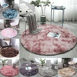 Round Rug for Bedroom,Fluffy Circle Rug Furry Carpet,Shaggy Circular Rug Fuzzy Plush Rug for Home Decor miniinthebox