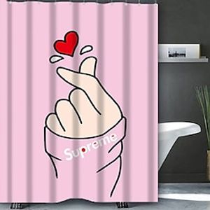 Bathroom Deco Shower Curtain with Hooks Bathroom Decor Waterproof Fabric Shower Curtain Set with12 Pack Plastic Hooks miniinthebox