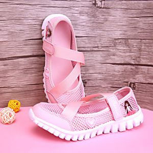 girls' shoes, summer breathable mesh, little princess girl sports shoes, large children's soft-soled non-slip hollow single mesh shoes miniinthebox