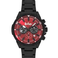 Lee Cooper Men's Multi Function Display Watch & Metal Strap, Gun - LC07846.680