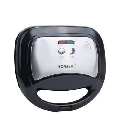 Sonashi Non Stick Grill Plate Sandwich Maker 750 W Black-Silver - SGT-883