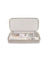 Stackers Sleek Necklace Zipped Travel Jewellery Box Taupe