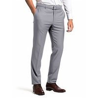 Men's Dress Pants Trousers Suit Pants Button Front Pocket Straight Leg Plain Comfort Business Daily Holiday Fashion Chic Modern Black White miniinthebox