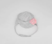 Toddler Girls Floral Hat  Grey/Pink - thumbnail
