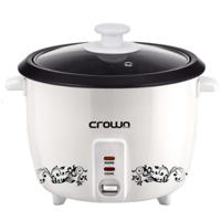 Crown Line Rice Cooker 0.6L |RC-168| Power- 300W| Capacity: 0.6l| Frequency- 50/60Hz| LED Light Indicator for warming & cooking - thumbnail