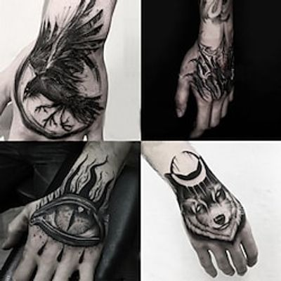 4 pcs Waterproof Temporary Tattoo Sticker Rose Flower Hand back tatto Art flash tatoo fake tattoos for women men Lightinthebox