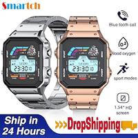 696 AW38 Smart Watch 1.54 inch Smart Band Fitness Bracelet Bluetooth Pedometer Call Reminder Sleep Tracker Compatible with Android iOS Women Men Hands-Free Calls Message Reminder IP 67 42mm Watch Case Lightinthebox