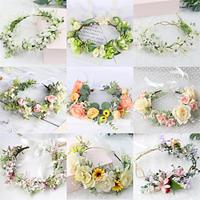 Simulated wreath full of stars eucalyptus headband bride headdress travel outdoor photography female headflower Lightinthebox