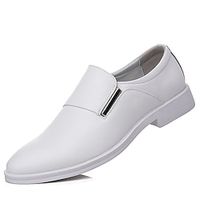 Men's Loafers  Slip-Ons Dress Shoes Walking Business Classic British Wedding Party  Evening PU Loafer Black White Summer Spring Lightinthebox - thumbnail