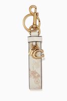 Loop Bag Charm in Horse & Carriage Print Canvas - thumbnail
