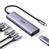 UGREEN 6-In-1 USB-C HUB 2xUSB-A3.2 + 2xUSB-C3.2 + 4K@60Hz HDMI + 100W PD Space Gray [CM511-35999]