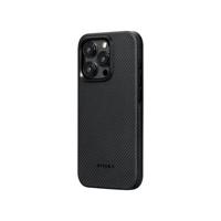 Pitaka 600D Aramid Carbon Fiber Magez Case 4 For iPhone 15 Pro Max - Black/Grey Twill - thumbnail