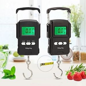 75KG Travel Luggage Scale Portable Digital Hanging Luggage Scale Suitable For Travel Fishing Kitchen And Suitcase Weight Scales Lightinthebox