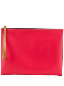 Marni block colour leather pouch - Red