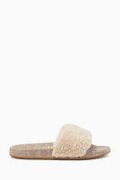 Ulla Slides in Shearling & Signature Canvas - thumbnail