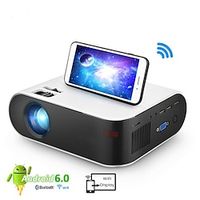 Mini Projector Portable WiFi Android 6.0 Home Cinema for 1080P Video Proyector 2400 Lumens Phone Video 3D Beamer miniinthebox