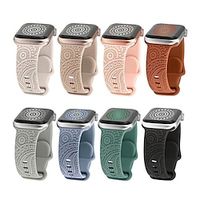 Sport Band Compatible with Apple Watch band 38mm 40mm 41mm 42mm 44mm 45mm 49mm Elastic Butterfly Buckle Adjustable Silicone Strap Replacement Wristband for iwatch Series Ultra 8 7 SE 6 5 4 3 2 1 miniinthebox - thumbnail