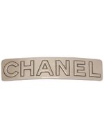 Chanel Pre-Owned Chanel embossed hair barrette - SILVER - thumbnail