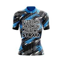 21Grams Women's Short Sleeve Cycling Jersey Summer Spandex Polyester Blue Graffiti Bike Jersey Top Mountain Bike MTB Road Bike Cycling Quick Dry Moisture Wicking Breathable Sports Clothing Apparel Lightinthebox - thumbnail